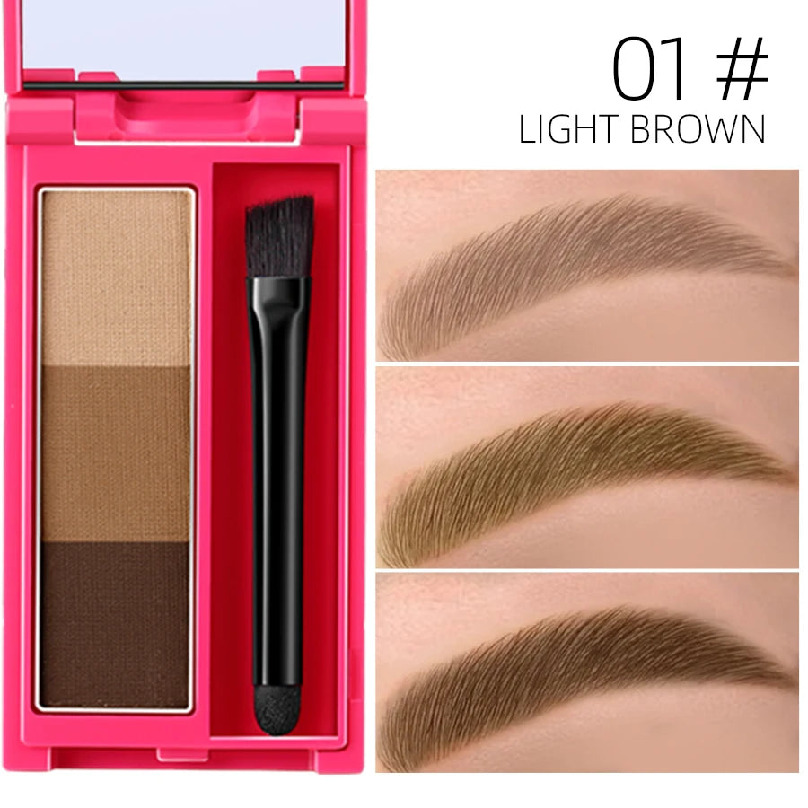 Waterproof Professional Eyebrow Powder Black Brown Coffee Lasting Qme 01