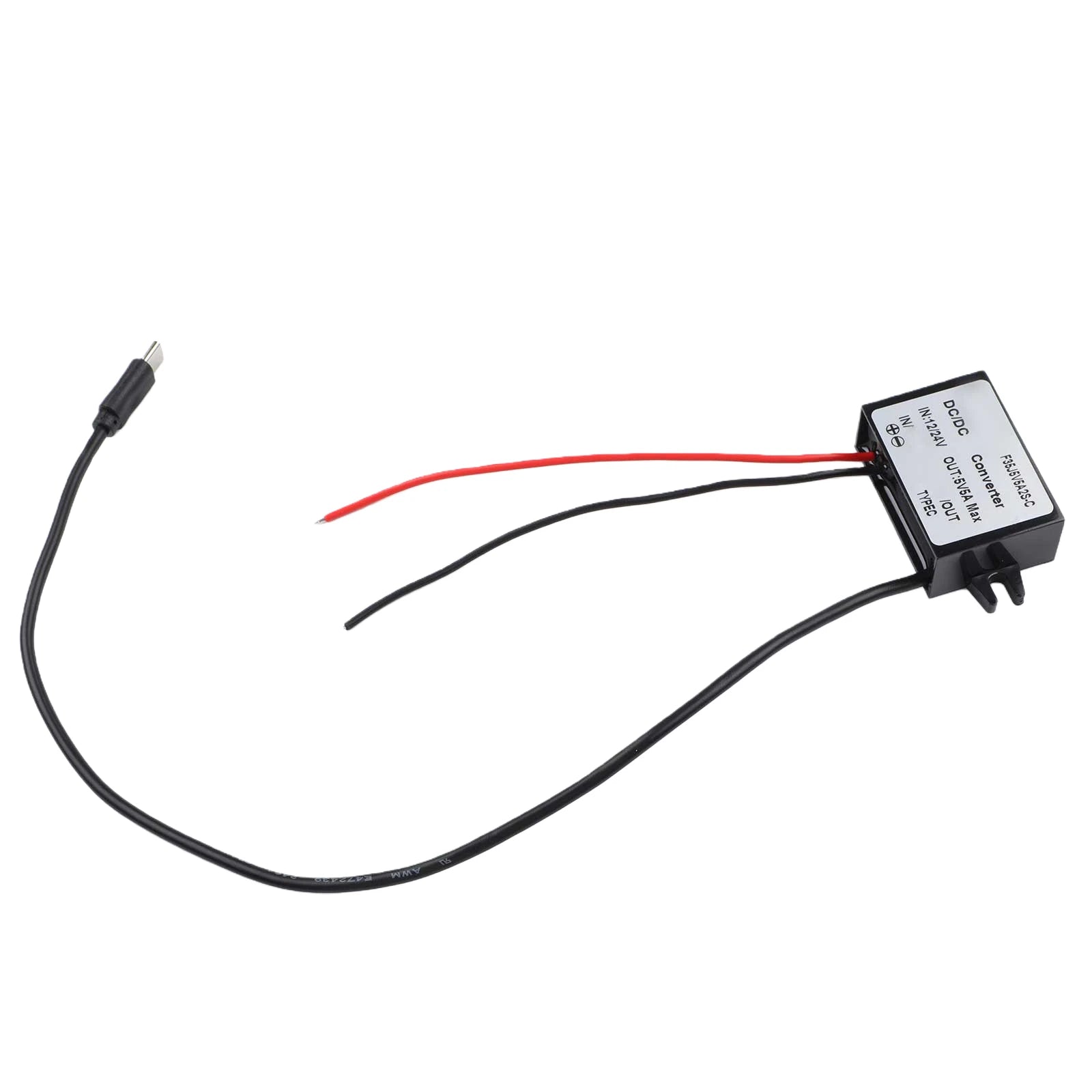 12V/24V To 5V USB C 5A 25W DC Converter Mobile Phones Tablets Wire Gauge 20AWG Step-Down Power USB Charging Adapter Power Tool Qme