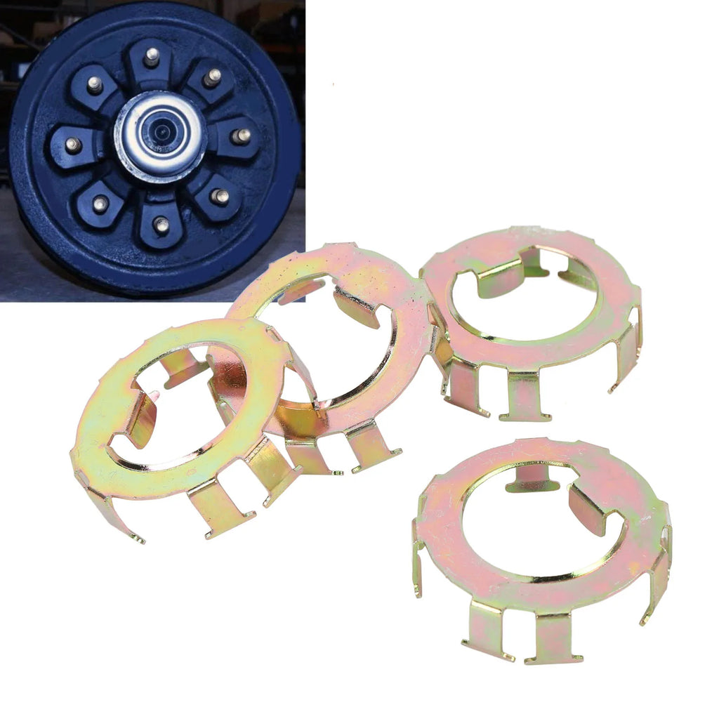 4Pcs Trailer Spindle Nut Retainer Metal Secure Fixation Wheel Spindle Nut Retainer Replacement for EZ-Lube Jam Nut Qme