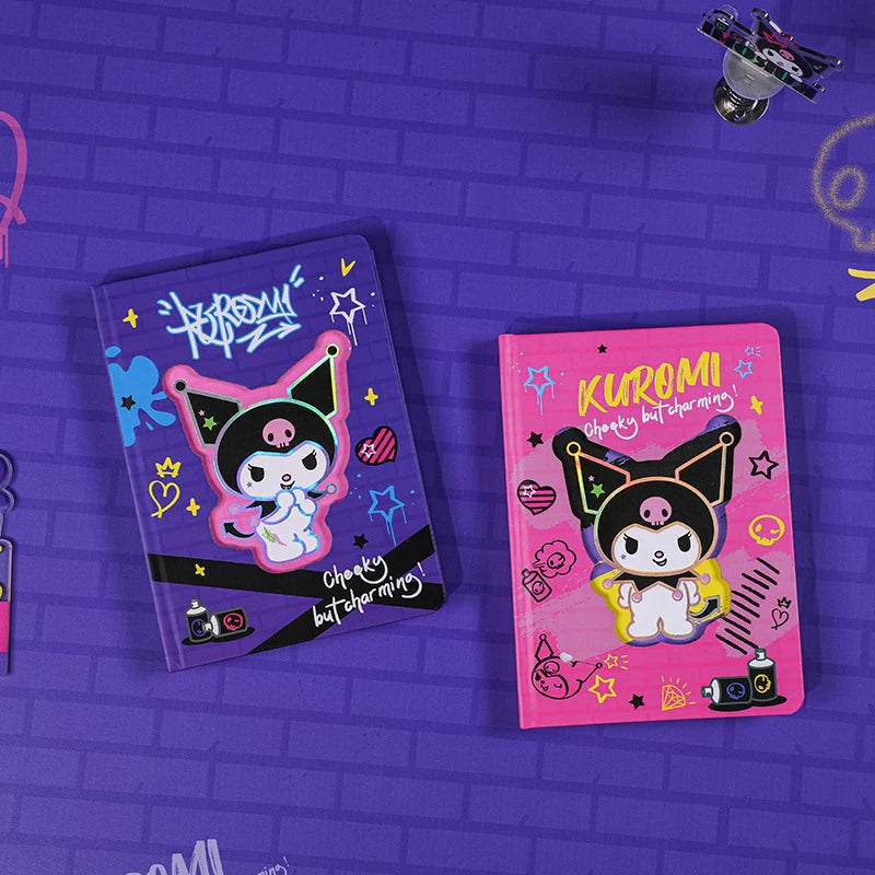Clow Lee Cartoon Hardcover Double-sided Writing with Built-in Bookmark and Notes Student Drawing B6 Window Notebook Qme