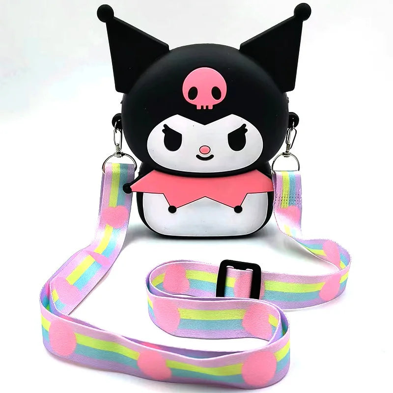 Kuroomi Cute Cat-shaped Silicone Coin Purse Multi-color Strap Qme 2