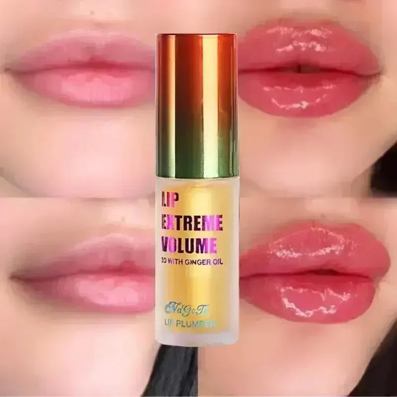 1/2Pcs Ginger And Mint Lip Plumper Oil Radiant,Plumping Lip Volumizing Serum for Smoother,Fuller Lips for Youthful and Sexy Look Qme