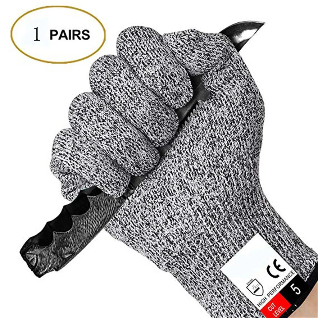 Level 5 Cut Proof Stab Resistant Wire Metal Glove Kitchen Fishing Cuts Gloves for Oyster Shucking Fish Gardening Safety Gloves Qme