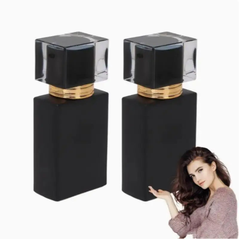 High-end Portable 30 Bright Black Glass Perfume Bottle Empty Spray Qme