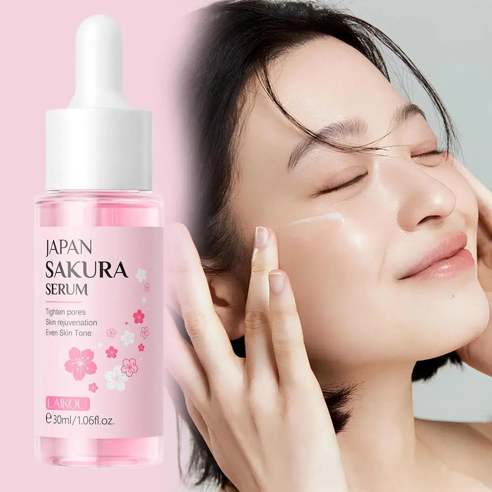 LAIKOU Sakura Face Fluid Essence Moisturizing Skin Shining Cherry Qme 1pcs
