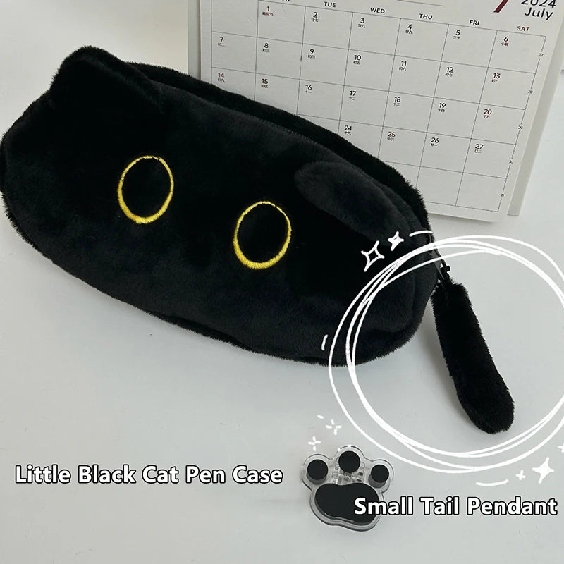 Large Capacity Multifunctional Pencil Case Cartoon Cat Stationery Bag Qme