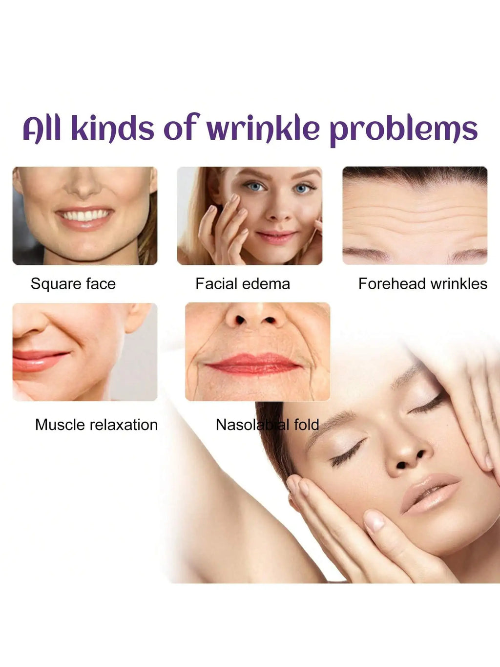 Facial Wrinkle Patch Lifting Tissue Firm Sagging Skin Eliminate Qme