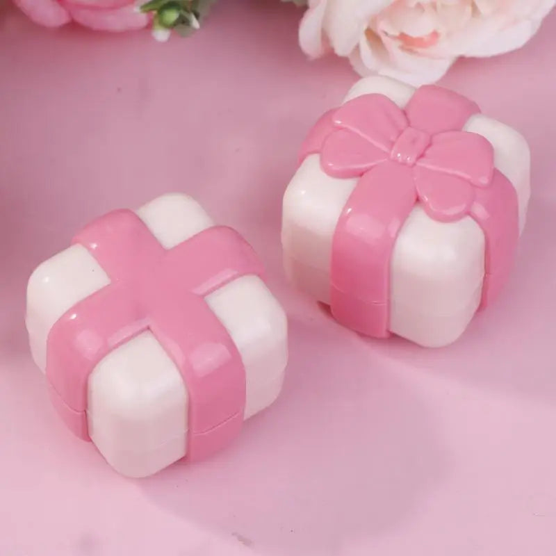 Cosmetic Cream Ceramic Jar Bow Sample Eyeshadow Pots Lip Balm Bottles Qme