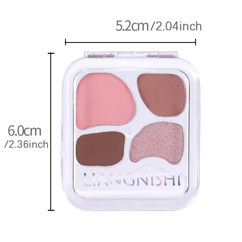 4-color Eye Shadow Plate Waterproof Sweat Proof Energetic Glitter Qme
