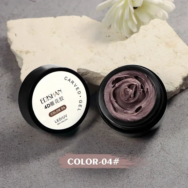 Nail Carving Glue Three-dimensional Shaping Relief Glue Phototherapy Nail Polish Glue Uv Modeling Clay Nail Art Tools Qme 04