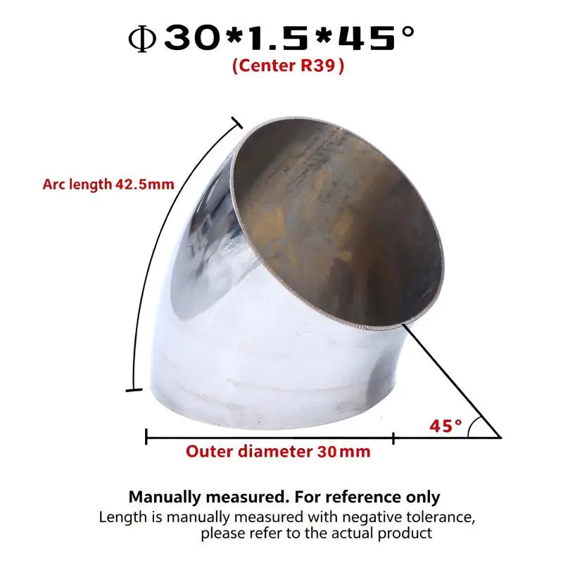 Sanitary Food Grade 45 Degree Weld Elbow 304 Stainless Steel, Polished Butt Weld Pipe Fitting 16-80mm OD Press Fitting Qme A8