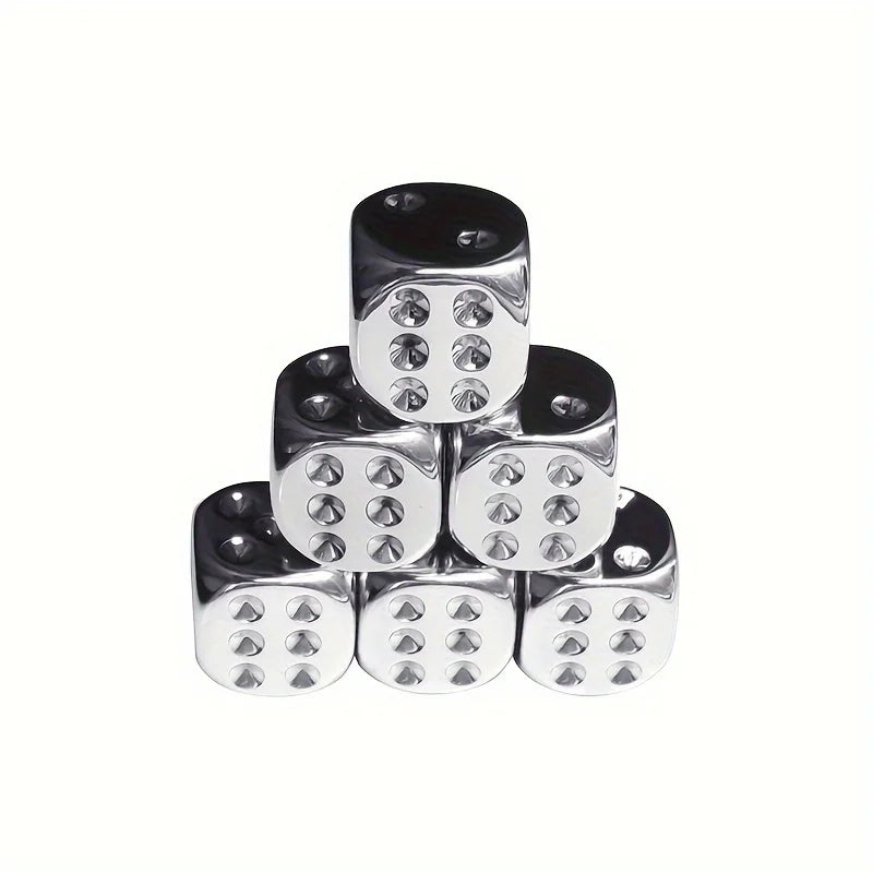 6 multi-faceted dice sets, multiplayer party toys, bar and club table games, family party fun games Qme Silver