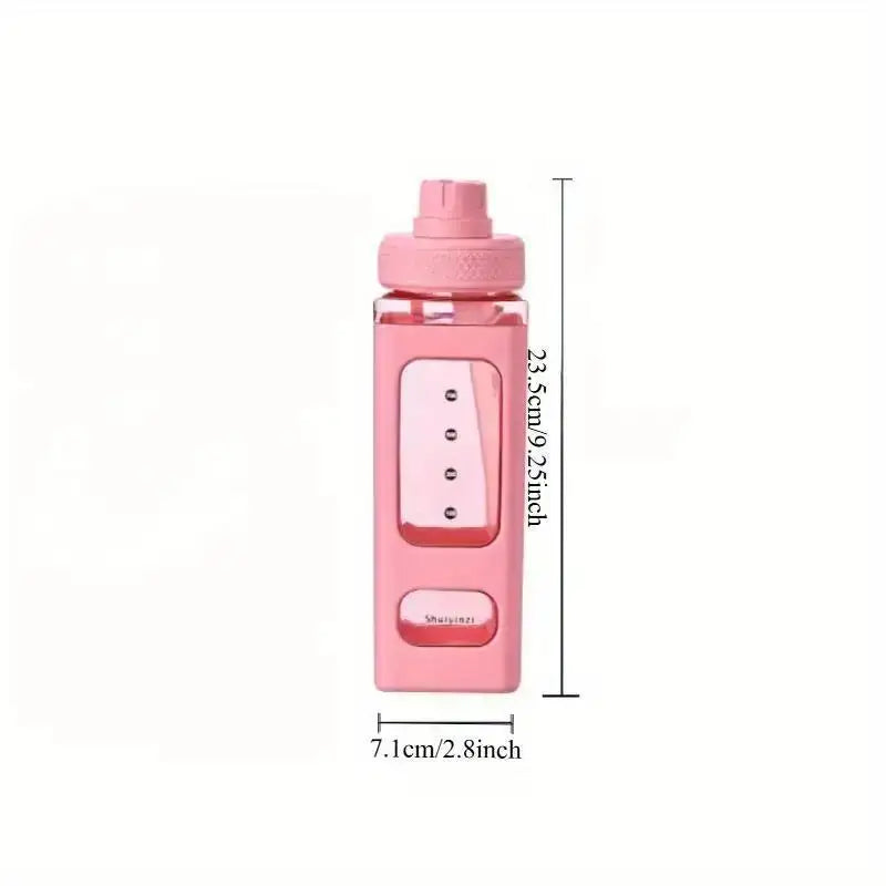 700 Outdoor Water Bottle Straw Clear Scale Sport Plastic Portable Qme