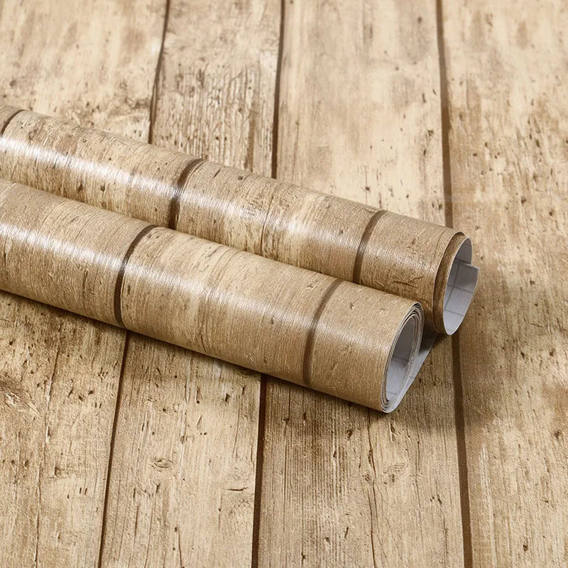 X 3M Furniture Renovation Stickers Self-adhesive Wood Grain Wallpaper