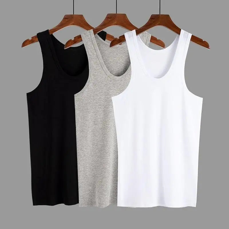 Casual Elastic Men's Vest Summer Thin Breathable Loose Fitness Sports Qme