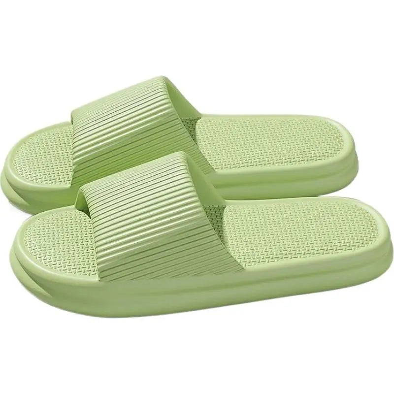 Thick Platform Bathroom Home Slippers Women Fashion Soft Sole EVA Indoor Slides Woman Sandals 2026 Summer Non-slip Flip Flops Qme 36 Green