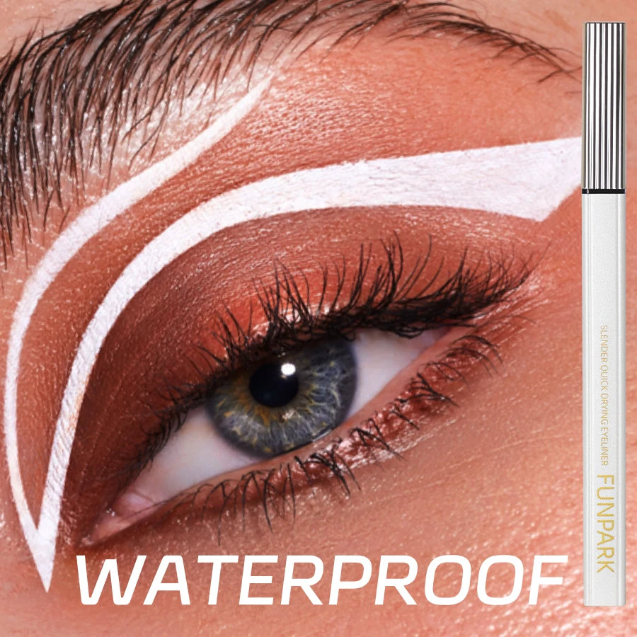 Matte Liquid Eyeliner Waterproof Long Lasting Eye Pencil White Liner Qme 03