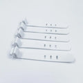Silicone Cable Organizer Adjustable Wire Binding Bobbin Winders Data Qme white 20pcs
