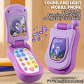 Animated Flip Phone Kids Early Learning Toy Educational Music Qme Purple
