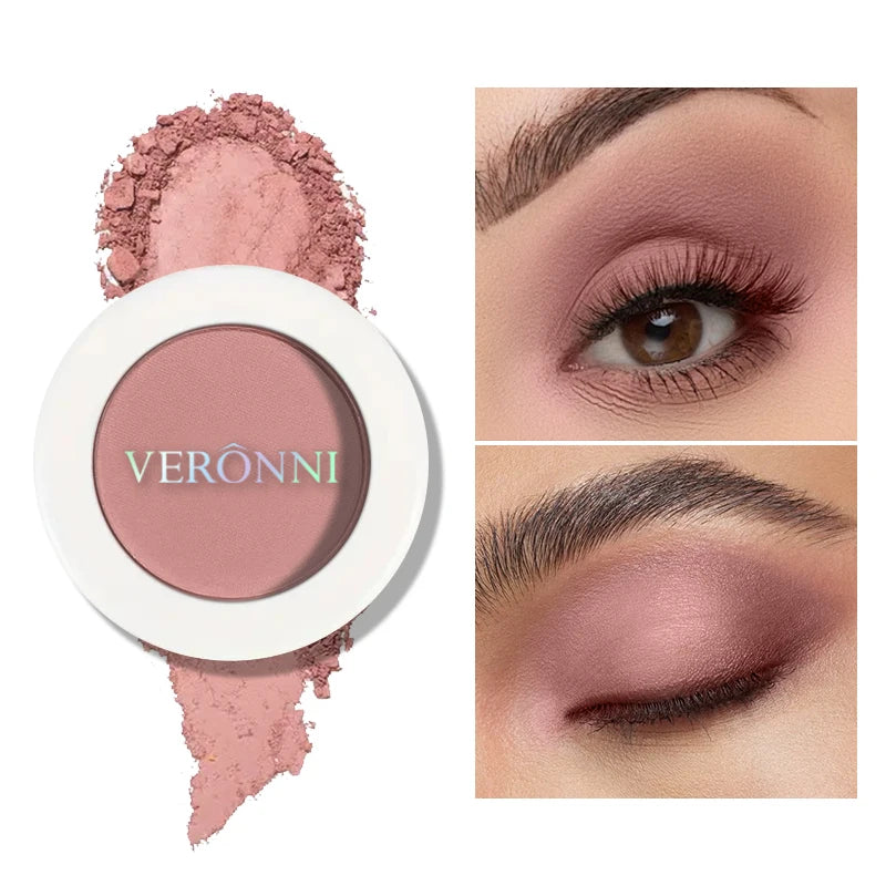 VERONNI Single Eyeshadow Matte Shimmer Glitter Pigment Waterproof