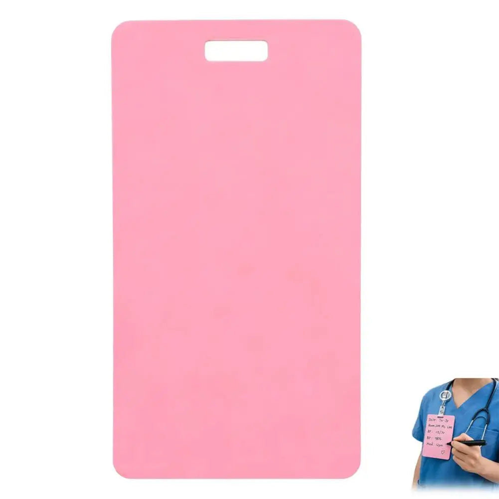 Erasable Badge Sticky Notes Wipeable Writing Surf Reusable Wipe Clean Qme Pink