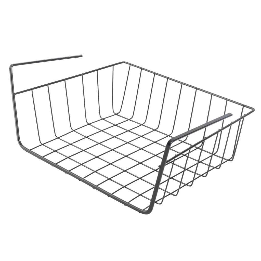 Under Shelf Wire Basket Fine Crafted Under Shelf Storage Basket Large Capacity All Metal for Pantry for Bookshelf for Office Qme