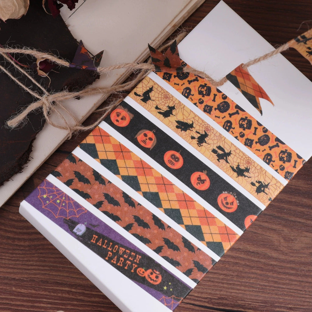 24 Rolls Halloween Washi Tape Masking Tape Stickers Decorative Tape for Wrapping Tape Stickers Scrapbook Journal DIY Craft Qme