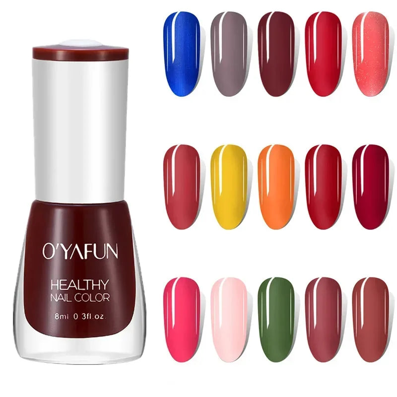 No-bake Nail Polish Nail Art Tearable Quick Dry Normal Without Lamp Nail Polish Glitter Sequins UV Varnish Nails Tools Qme