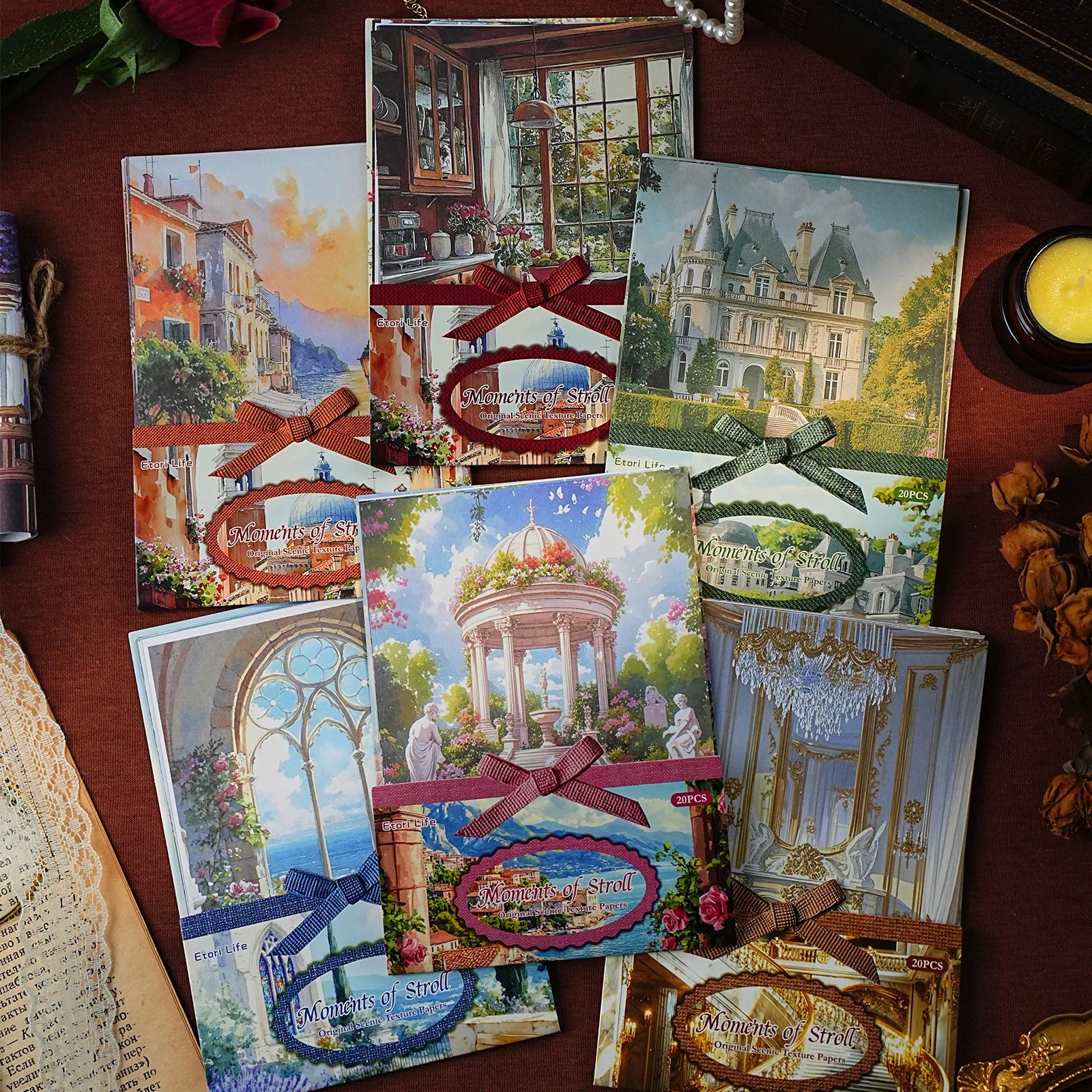 20 sheet Four Seasons Landscape material paper Decor Diary Album Scrapbooking material Background paper junk journal supplies Qme