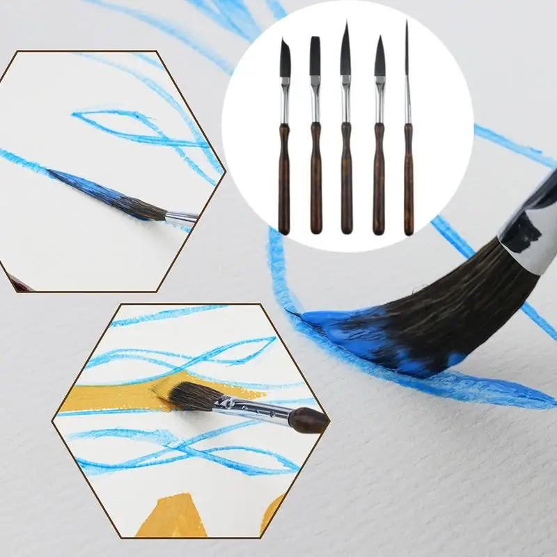 Watercolor Oil Painting Detail Brush Performance Portable Brushes Qme