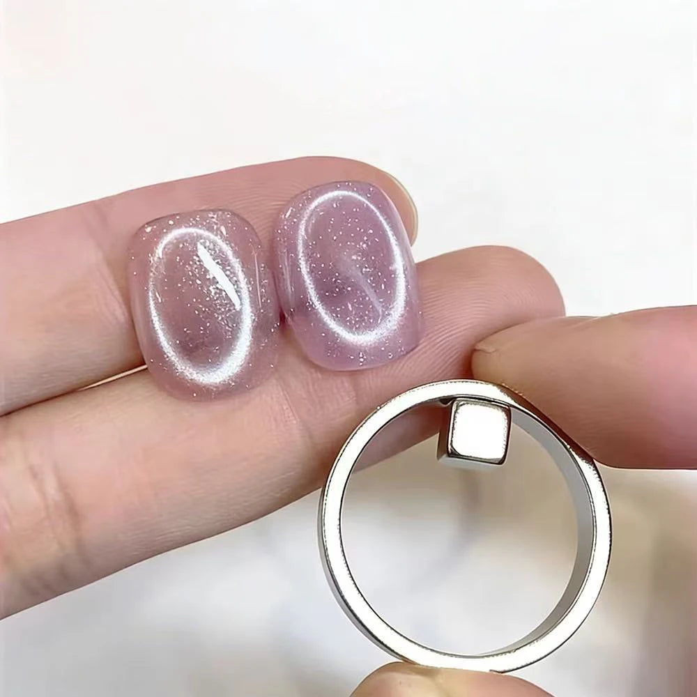Ring-shaped Cat-eye Nail Magnet Gel Polish French Hollow Cat Eye Qme