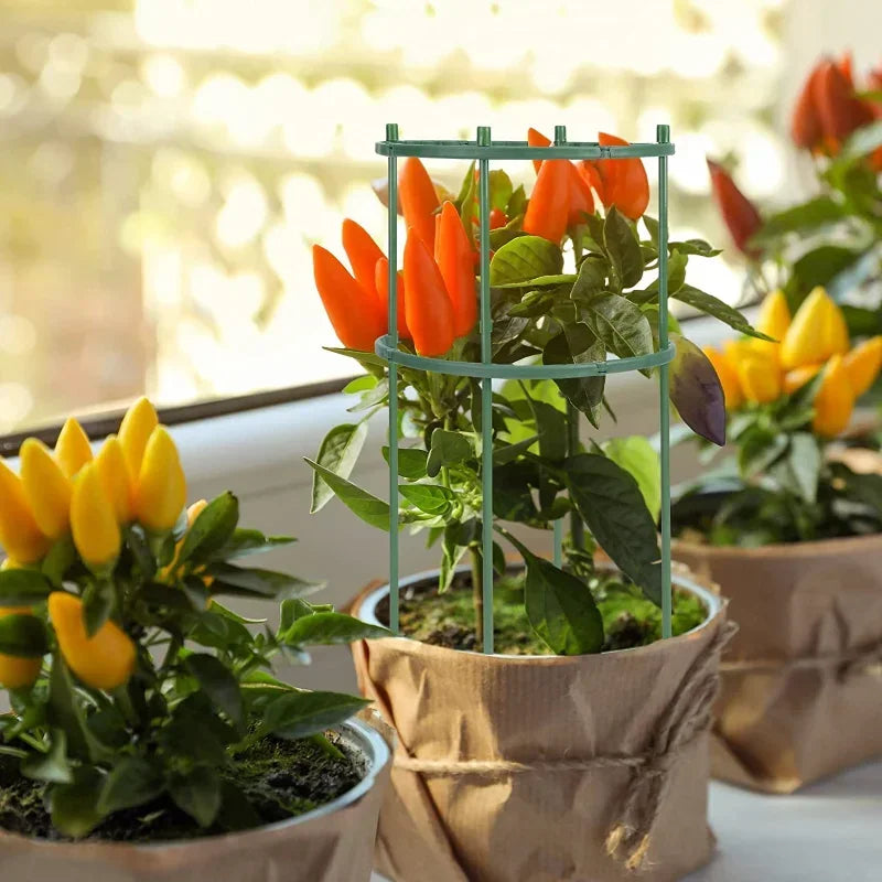 Plastic Plant Support Pile Stand Plant Support Pile for Flowers Greenhouses Arrangement Fixing Rod Holder Garden Tools Qme