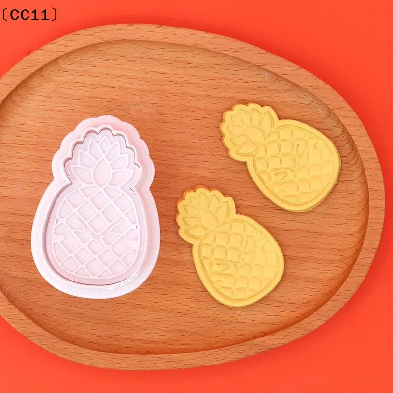 Cute Pineapple Summer Clay Cutters Reusable Plastic Molds Handmade Qme
