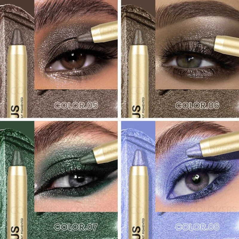 Gold Tube Eye Shadow Pen, Multi-color Selection, Eye Highlights, Brightening Eyes, Waterproof and Sweatproof, Eye Cosmetics Qme