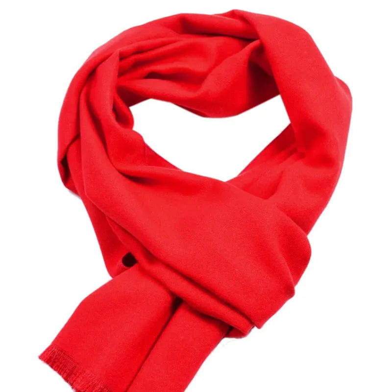 Solid Cashmere Scarf Winter Warm Neckerchief Pashmina Navy Black Qme RT5 One Size >8Y