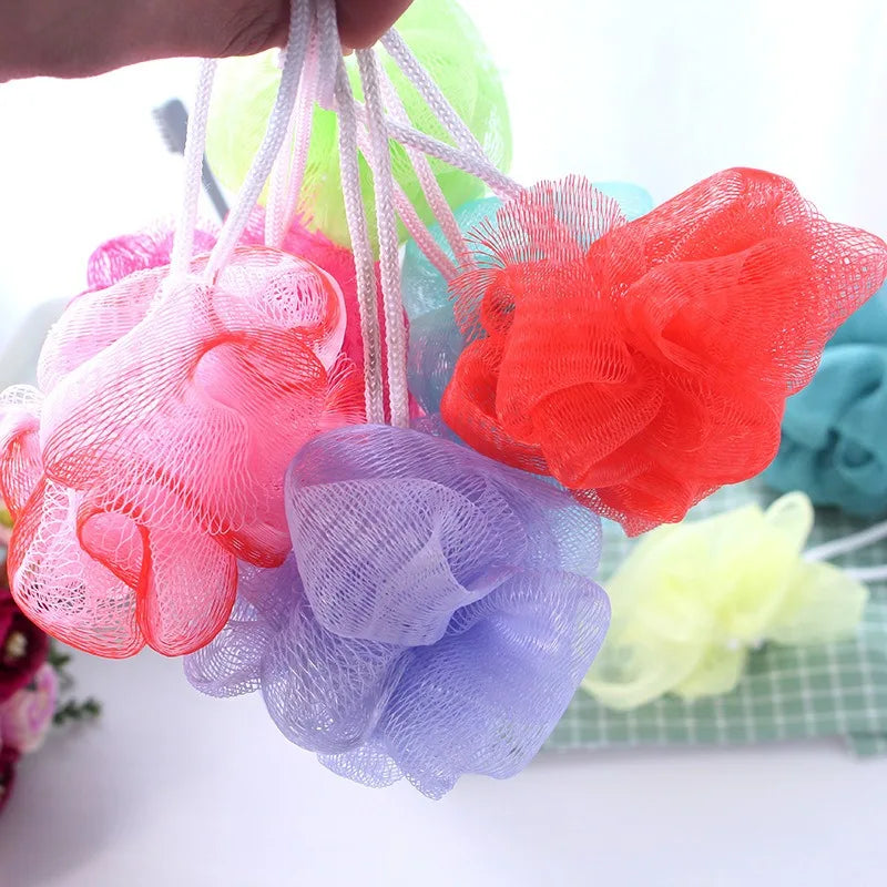 10Pc Color Random Bath Shower Soap Bubble Body Wash Exfoliate Puff Sponge Mesh Net Ball Bath Brushes Random Color Wholesale Qme