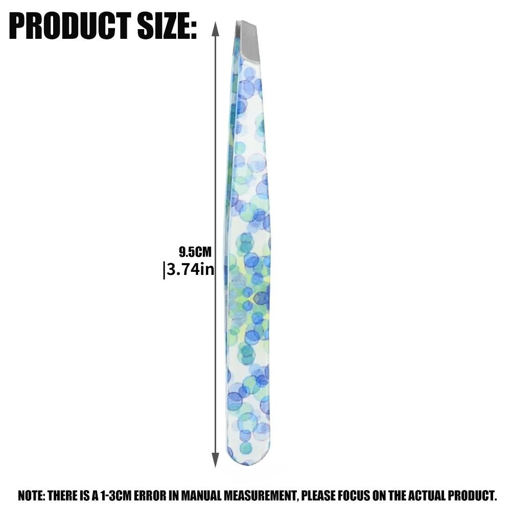 Colorful Eyebrow Tweezers Professional Stainless Steel Men Women Qme