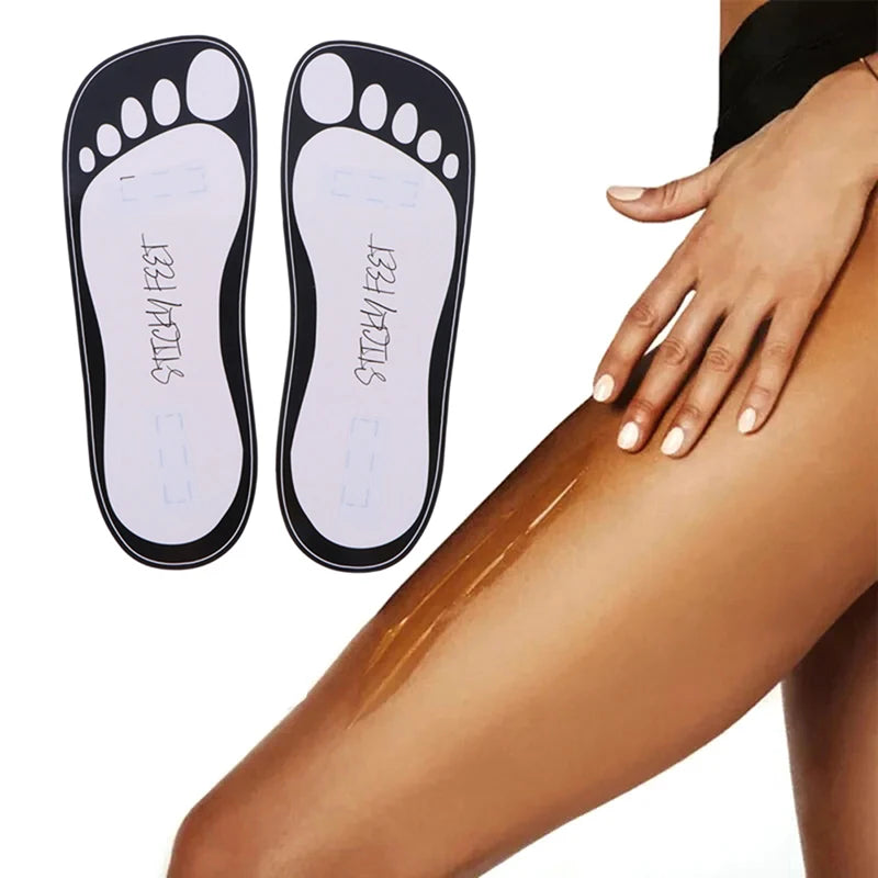 Disposable Tanning Slippers 11-inch Sticky Foot Pads Spray Tan Qme