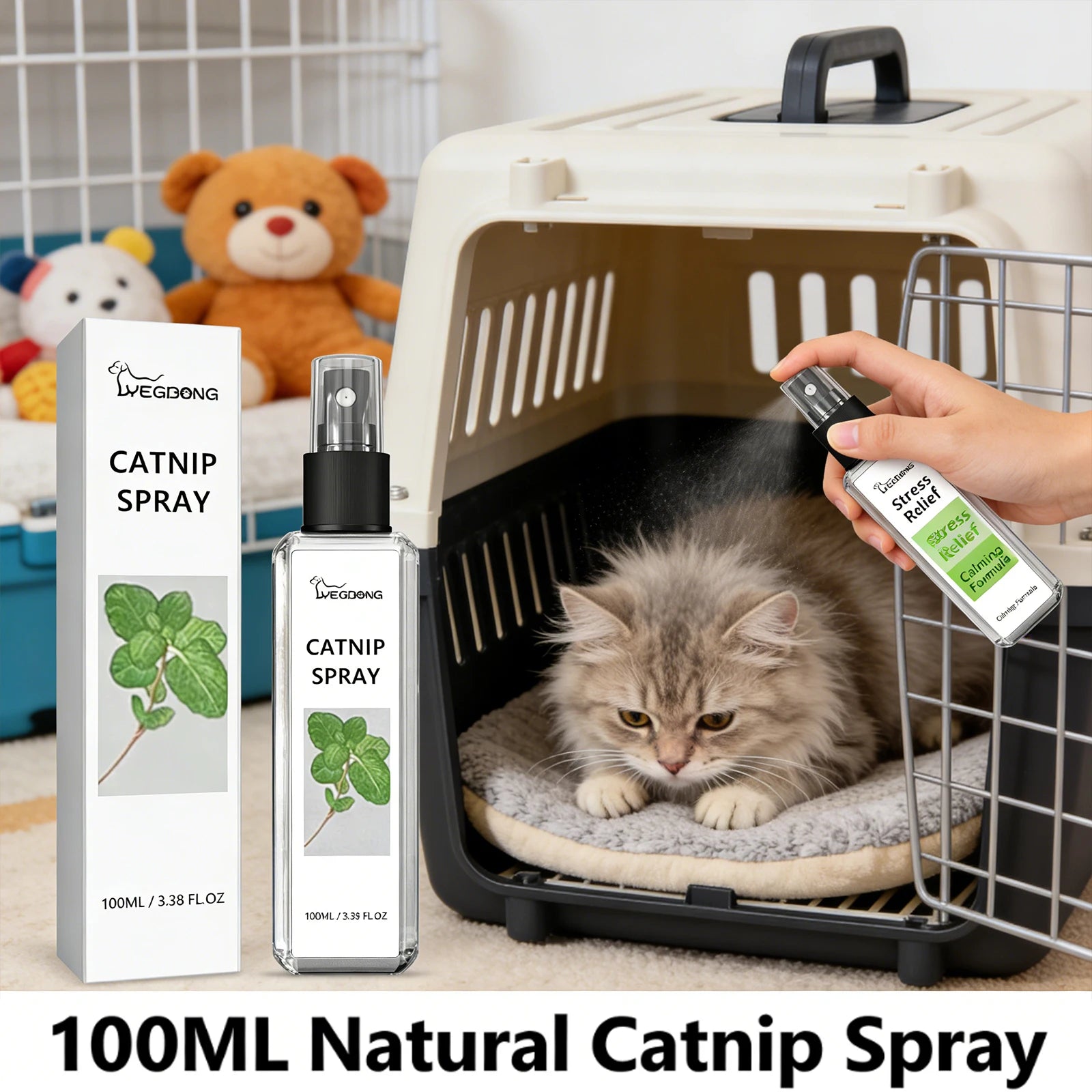 Yegbong Catnip Spray Effectively Alleviating Cat Anxiety Tension Enhance Pet Vitality Stimulate Cats’ Fun Edible Cat Mint Spray Qme Default Title