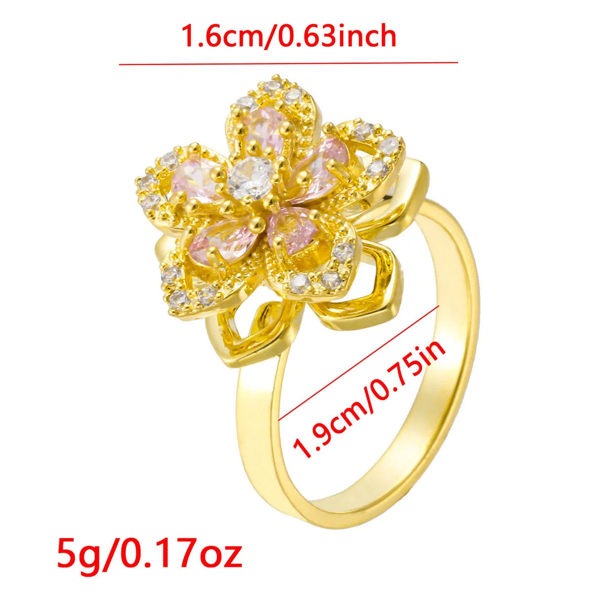 Luxury Rotating Anxiety Animal Rings for Women Spinner Fidgets Cute Flower Heart Dragonfly Anti Stress Ring Wedding Jewelry Qme 30 resizable