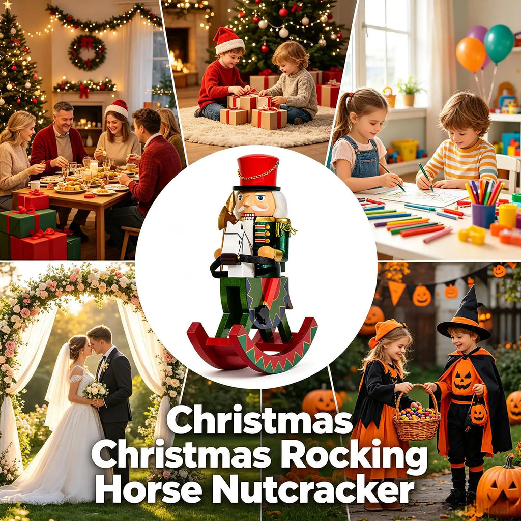 Nutcracker Christmas Decor Retro Wood Statue Party Supplies Wooden Qme