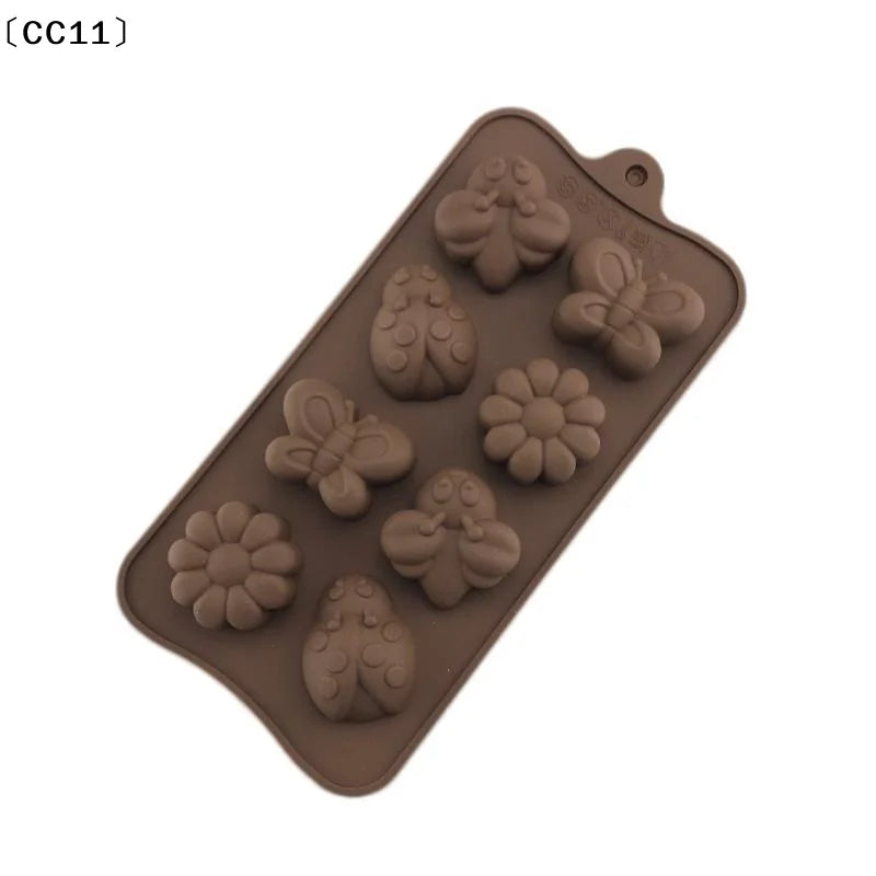 Silicone Chocolate Mold Non Stick Cute Flower Shapes Home Baking Qme