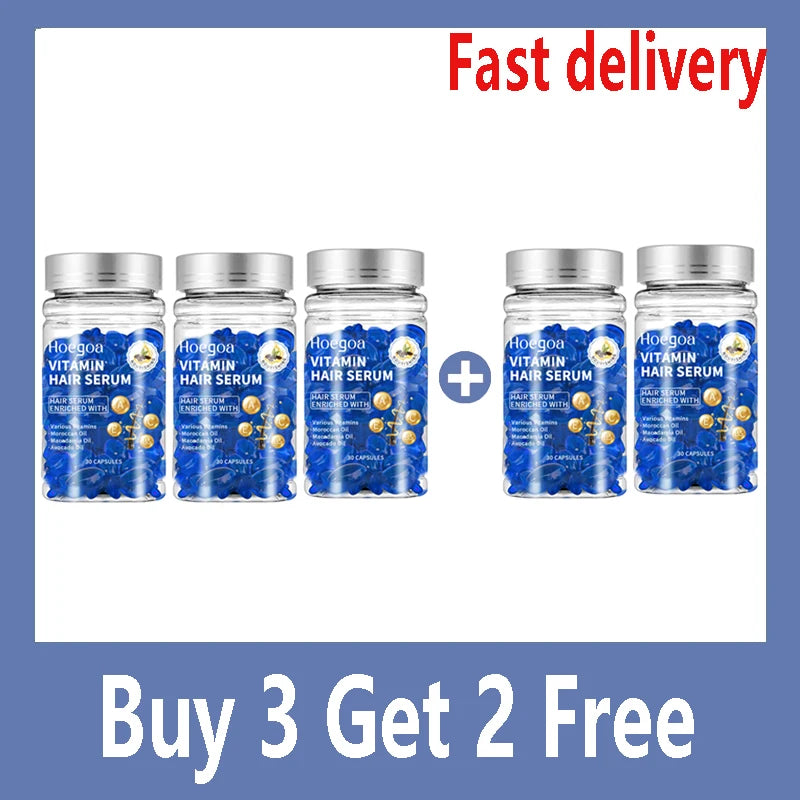 Magic Hair Vitamin Capsule Keratin Oil Fast Restore Hair Soft Smooth Shiny Deep Moisturizer Frizzy Dry Scalp Hair Care Products Qme 5 pcs