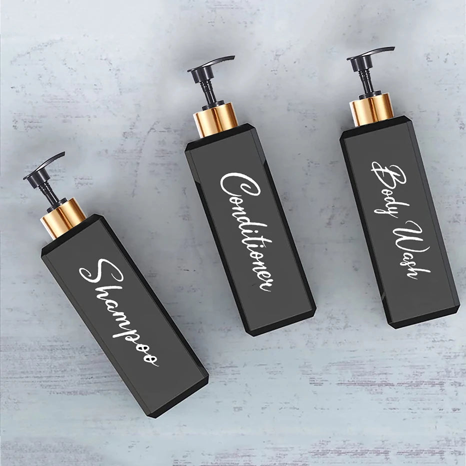 Refillable Shampoo and Conditioner Dispenser with Pump Bath Shower Shampoo Conditioner Lotion Soap Container Bottle Qme