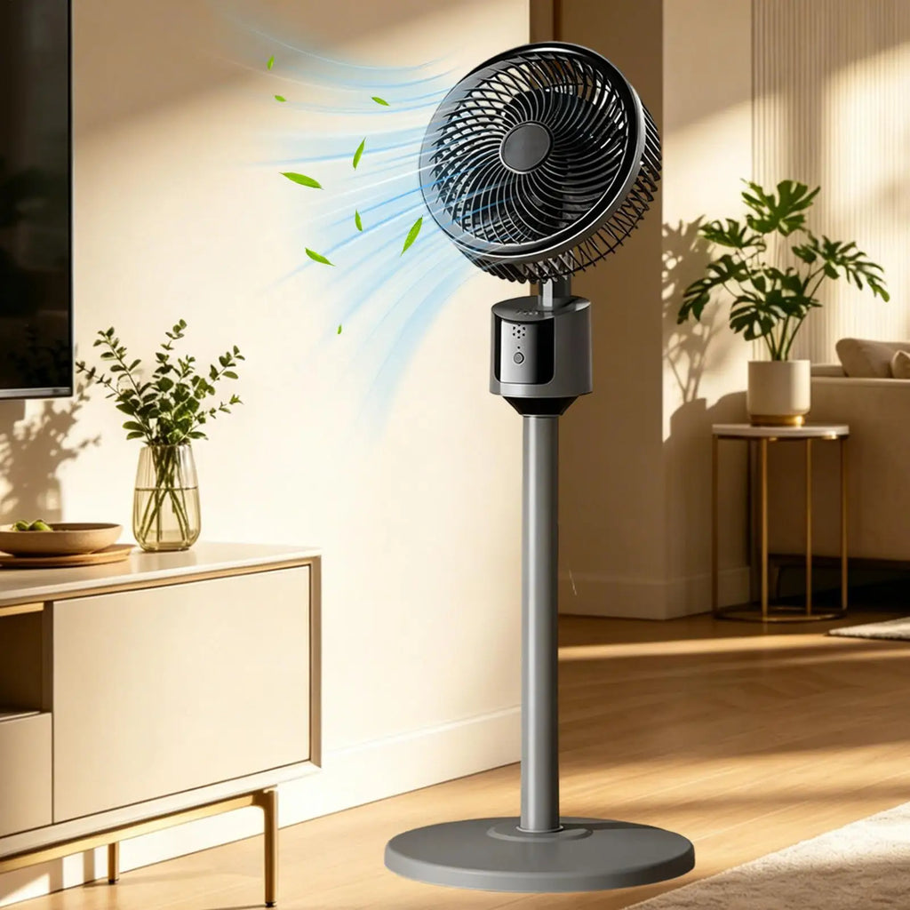 Fan for Bedroom Powerful Quiet Cooling Air Circulation Heavy Duty Fan Standing for Bedroom Study Office College Dorm Apartment Qme