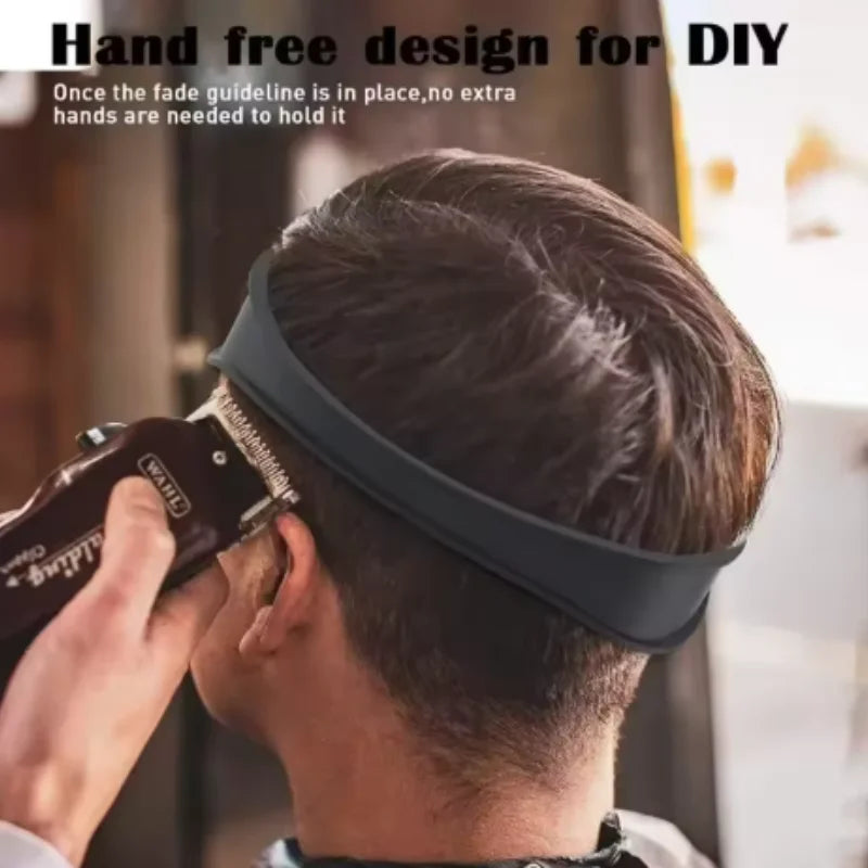 1/2/4pcs mix Neckline Hair Clipping Trimming Guide Stencil Curved Silicone Haircut Band Curved for DIY Home Haircuts Cutting Qme