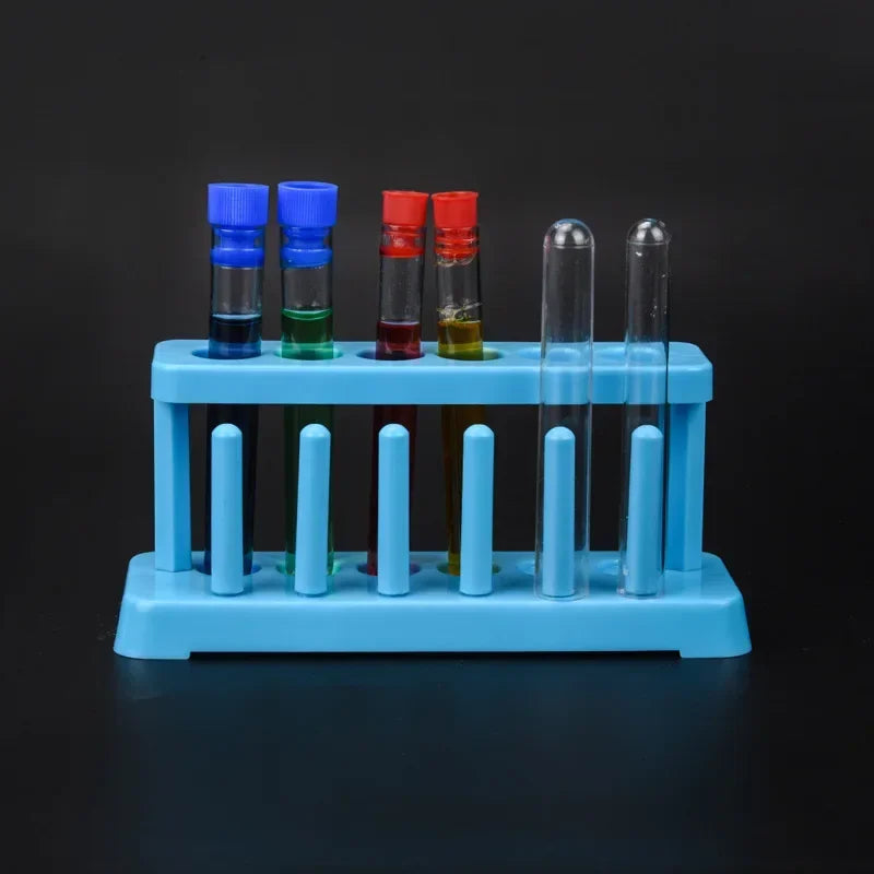 Lab School Supplies Red Plastic Test Tube Rack 6 Holes Holder Support Qme