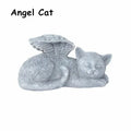 Resin Angel Dog Cat Statue Garden Decoration Puppy Tombstone Sculpture Ornament Garden Home Decor Gift Qme Cat