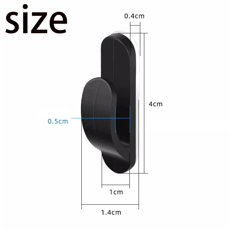 Car Hooks Organizer Self Adhesive Hook Hanger for USB Cable Headphone Key Bag Kitchen Bathroom Mini Hooks Storage Organizer Qme