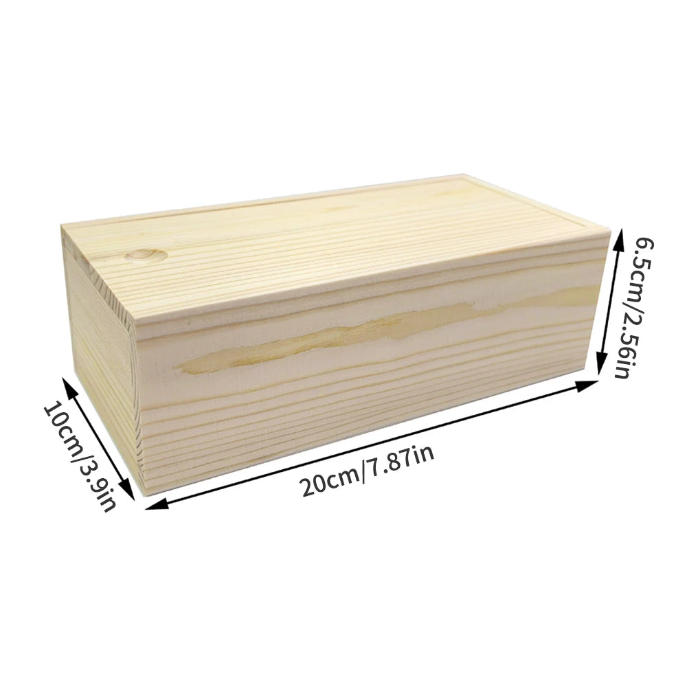 Pine Pull Box Sliding Cover Wooden Box Wooden Storage Box Wooden Storage Box Wooden Box Gift Jewelry Box Qme